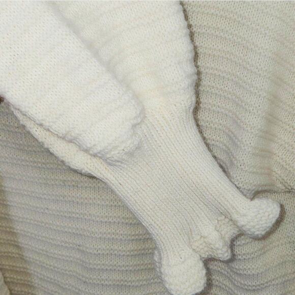 Madewell Women’s Sweater Soft Minimalism Cottagecore Textured Knit Yellow XL - Picture 6 of 8